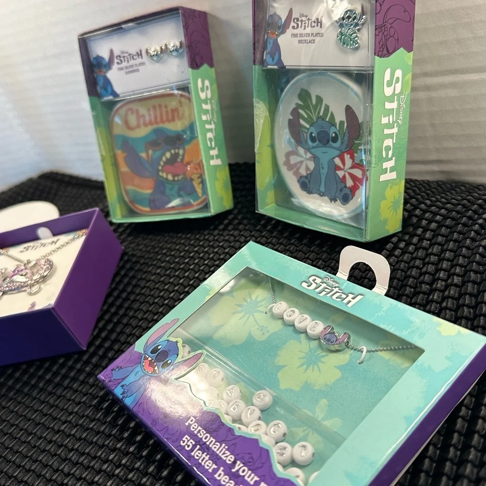 🆕Disney Stitch Jewelry Sets Bundle